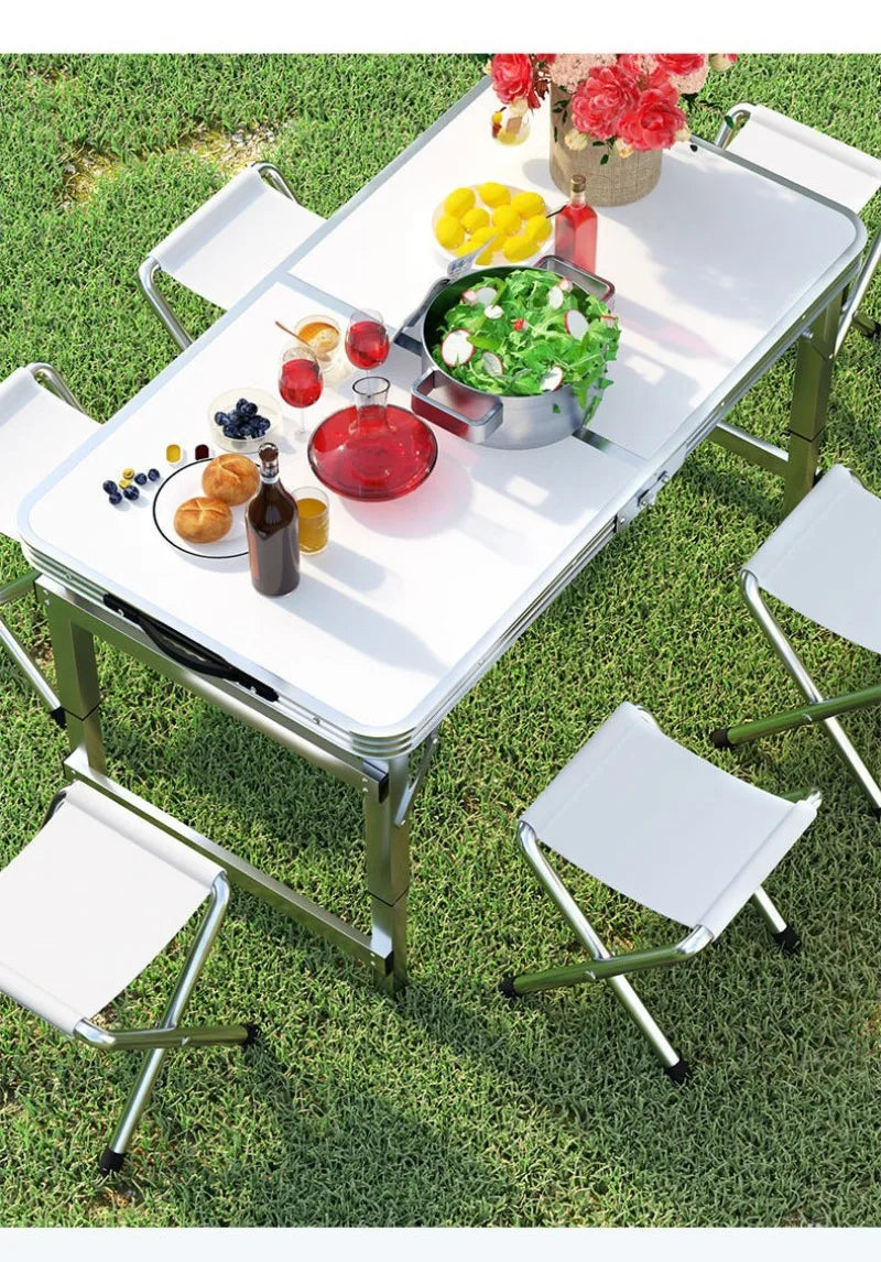Folding Multi-functional Outdoor Tables Portable Adjustable High Outing Picnic Writing Camping Table Creative Outdoor Furniture