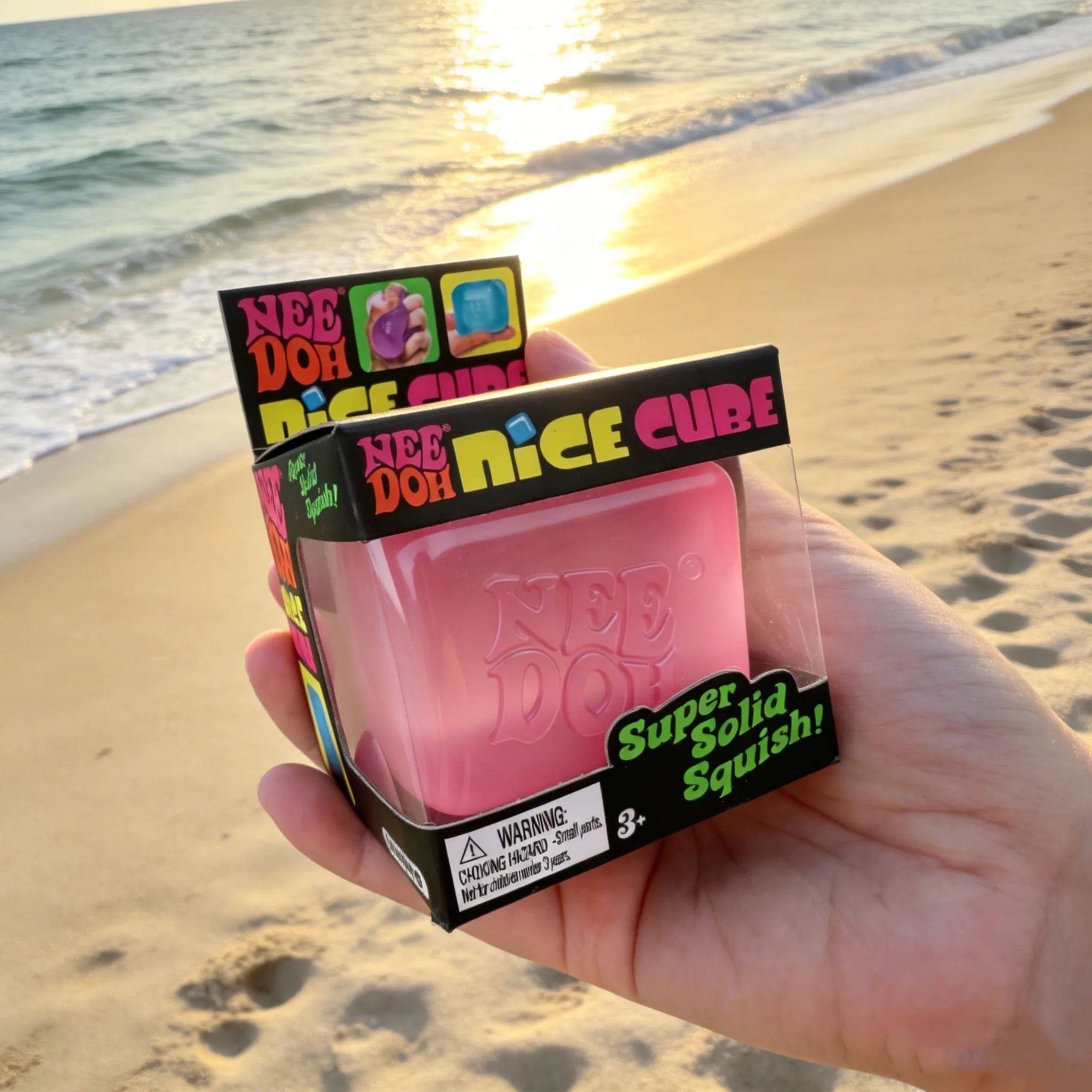 Needoh Nice Cube Fidget Focus Toy, Sensory Stress Relief Cube for Anxiety Relief Adults & Kids