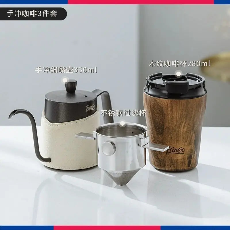 Coffee cup ceramic interior thermos cup Retro high appearance level portable stainless steel water cup