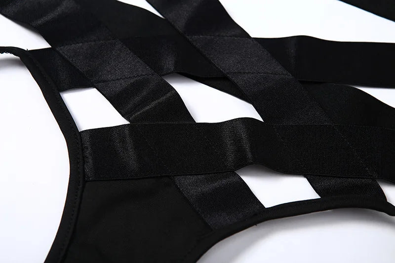 Women's Sexy Bra Set Erotic Underwear String Transparent Bandage Hollow Bra Women's Party Set Exotic Style Bra Set