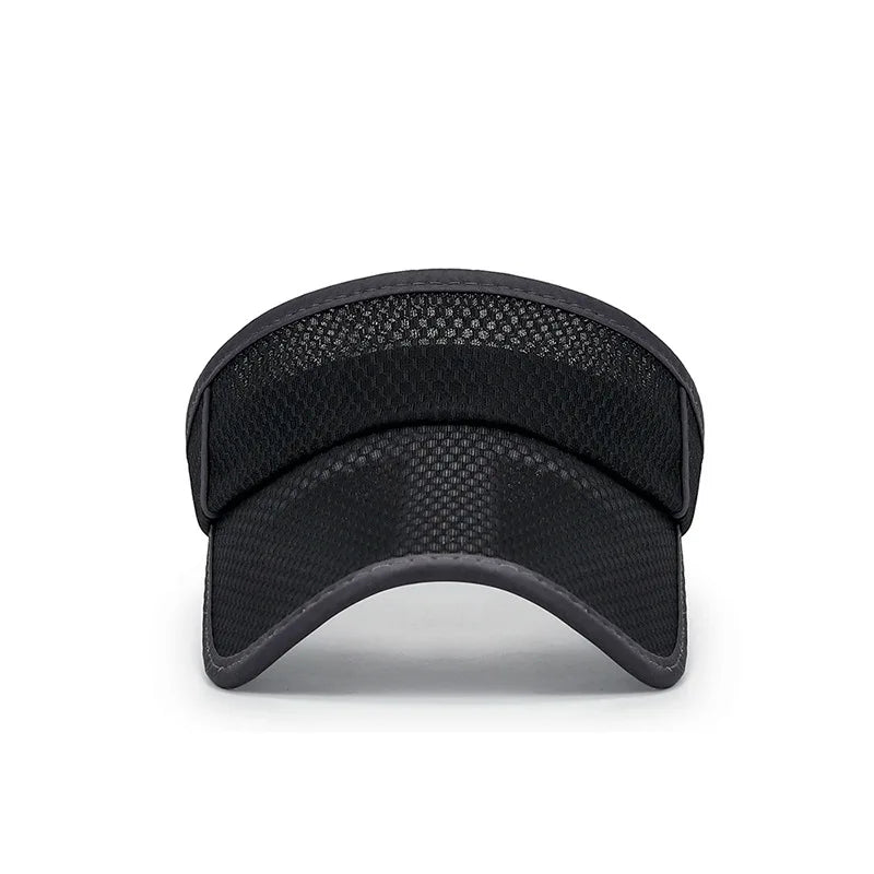 Summer Sports Sun Hats Women Hat Men's Cap Adjustable Sun Visor Uv Protection Empty Top Tennis Running Sunscreen Mesh Brim