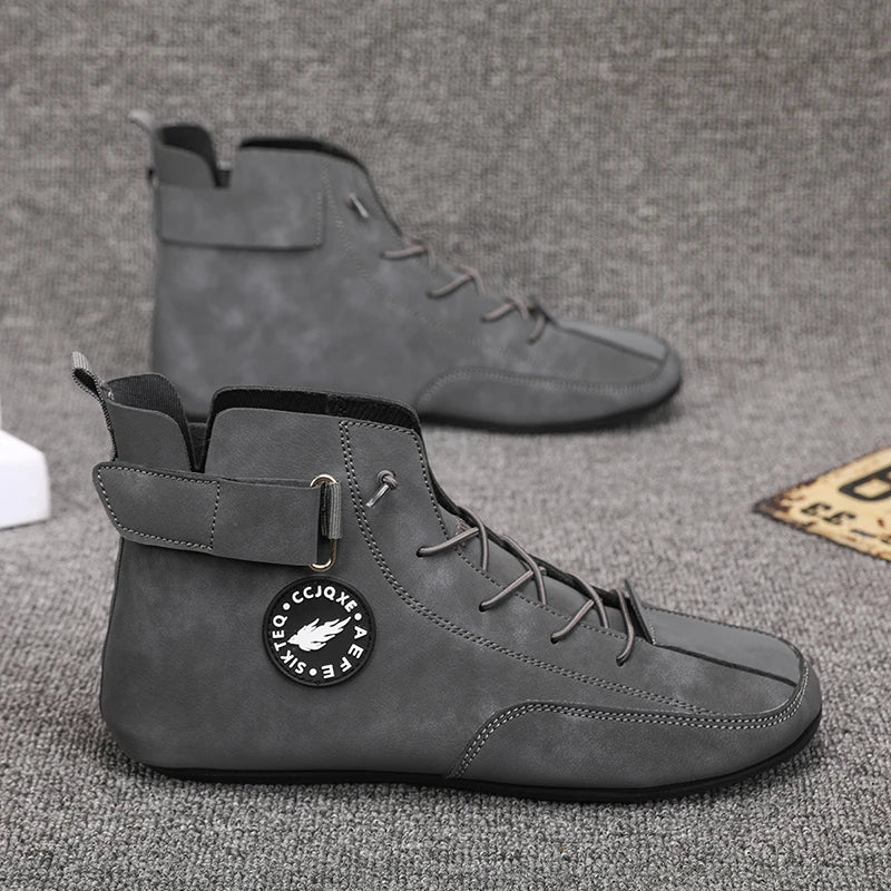Men's Shoes Non Slip Walking Flats Comfortable Thin Bottom Lace Up Casual Shoes for Men Work Office Driving Shoes Men Footwear