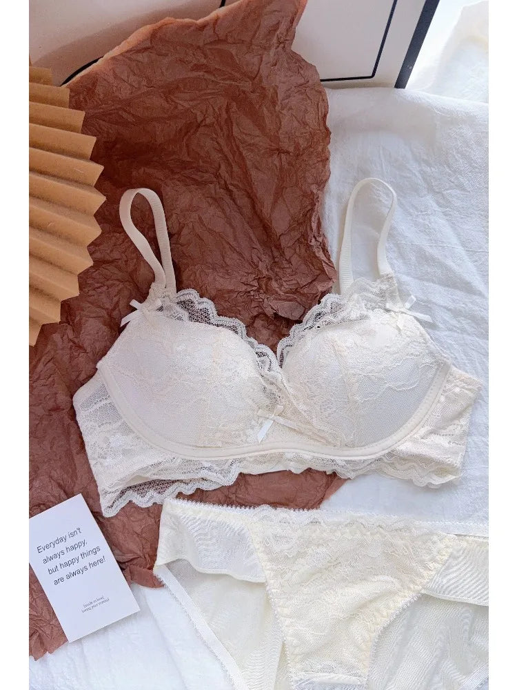 Cute Red Bra and Panty Set Women,Comfortable No Wire Push Up Lingerie,Sexy Bridal Wedding Lingerie Set,Girls Birthday Present