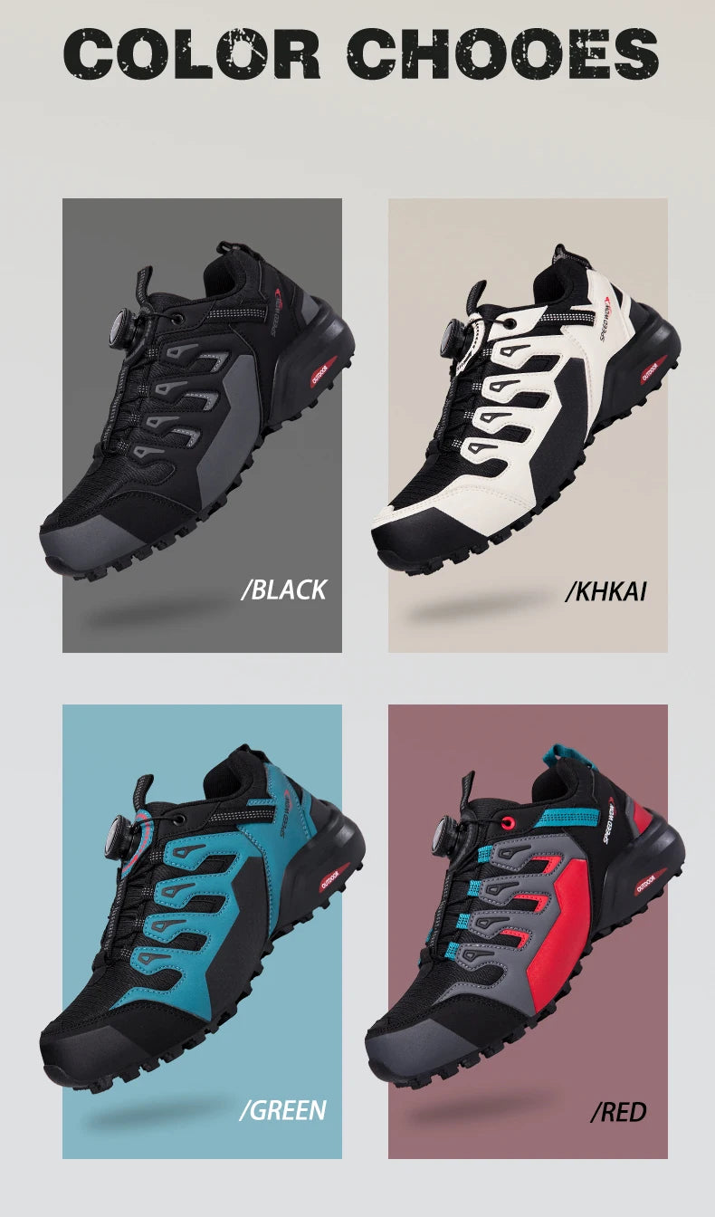 Men's Hiking Shoes Suede Leather Outdoor Shoes Wear-resistant Men Trekking Walking Hunting Tactical Sneakers