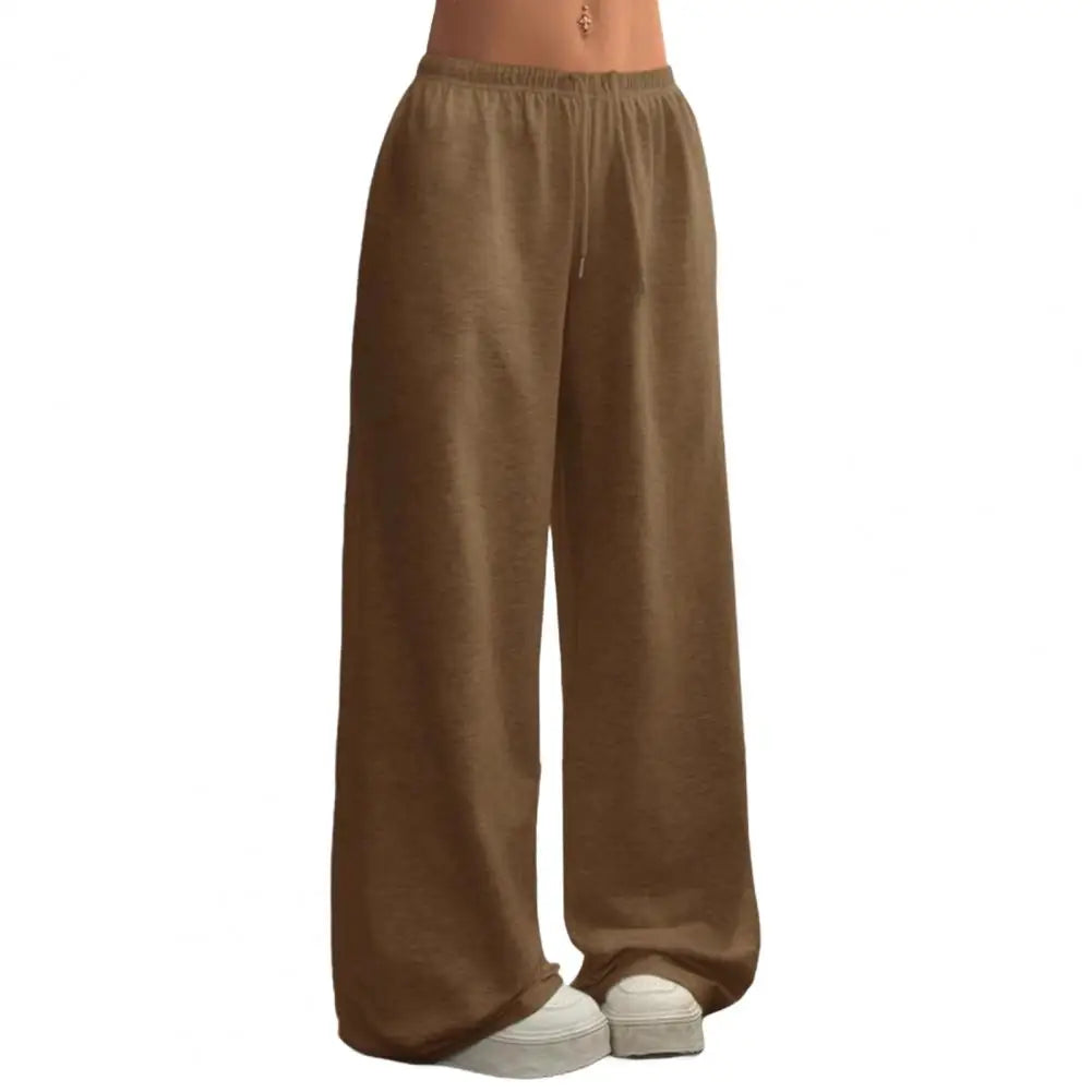 Women Sweatpants High Waisted Wide Leg Sport Pants Elastic Waistband Drawstring Stretchy Soft Workout Jogging Pants Activewear