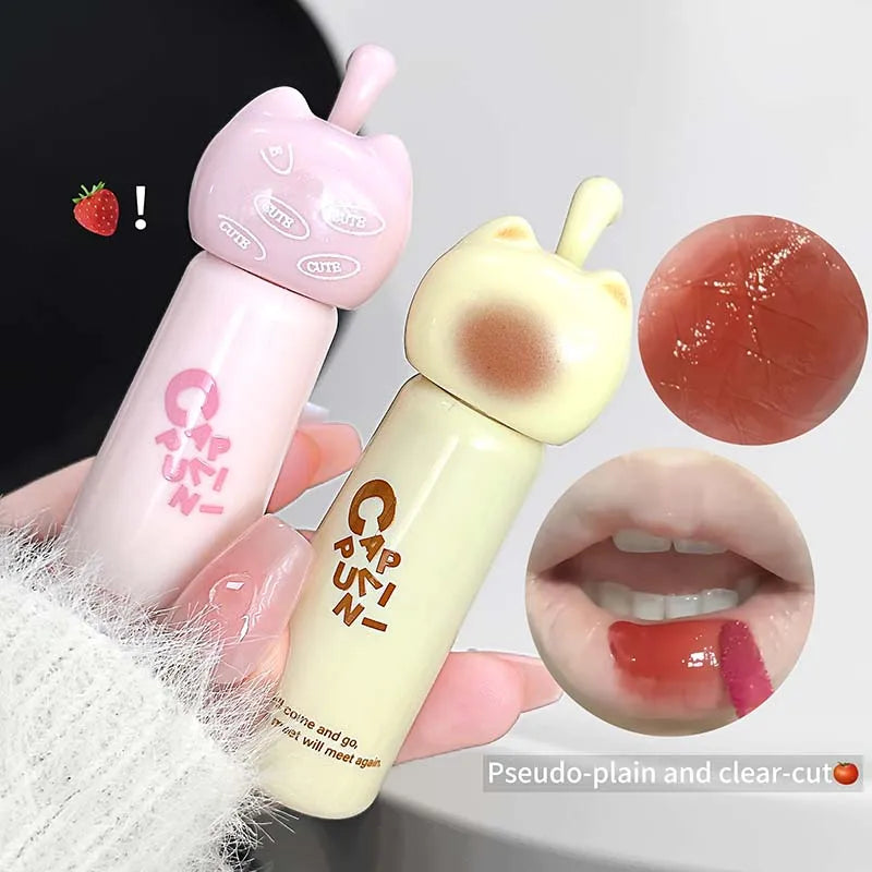 Cute Cat Lip Gloss - Moisturizing Smooth and Long-lasting Lip Glaze - 4 Shades Easy to Apply Lip Stain for Beginners