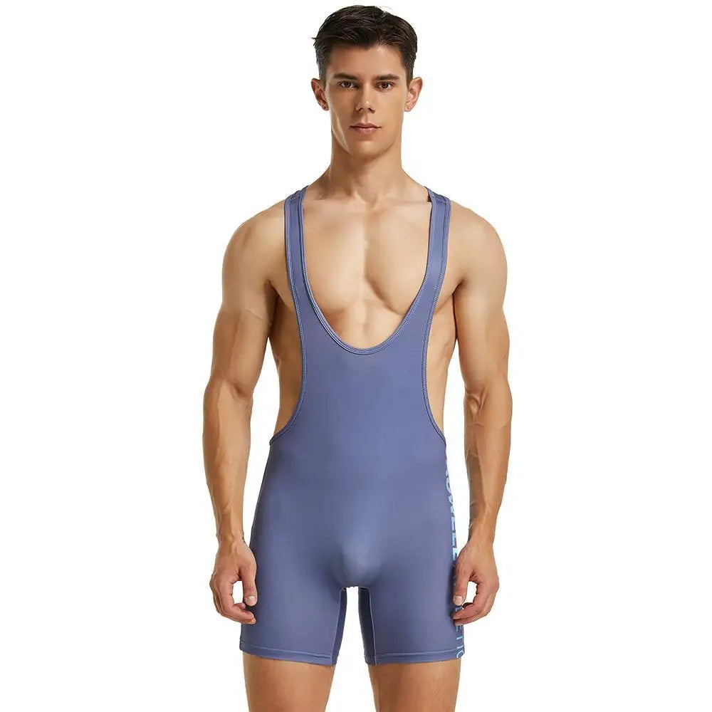 SEOBEAN Mens Undershirts Bodysuit Wrestling Singlet Fitness Workout One-piece Vest Bodywear Underwear Bodybuilding Jumpsuit