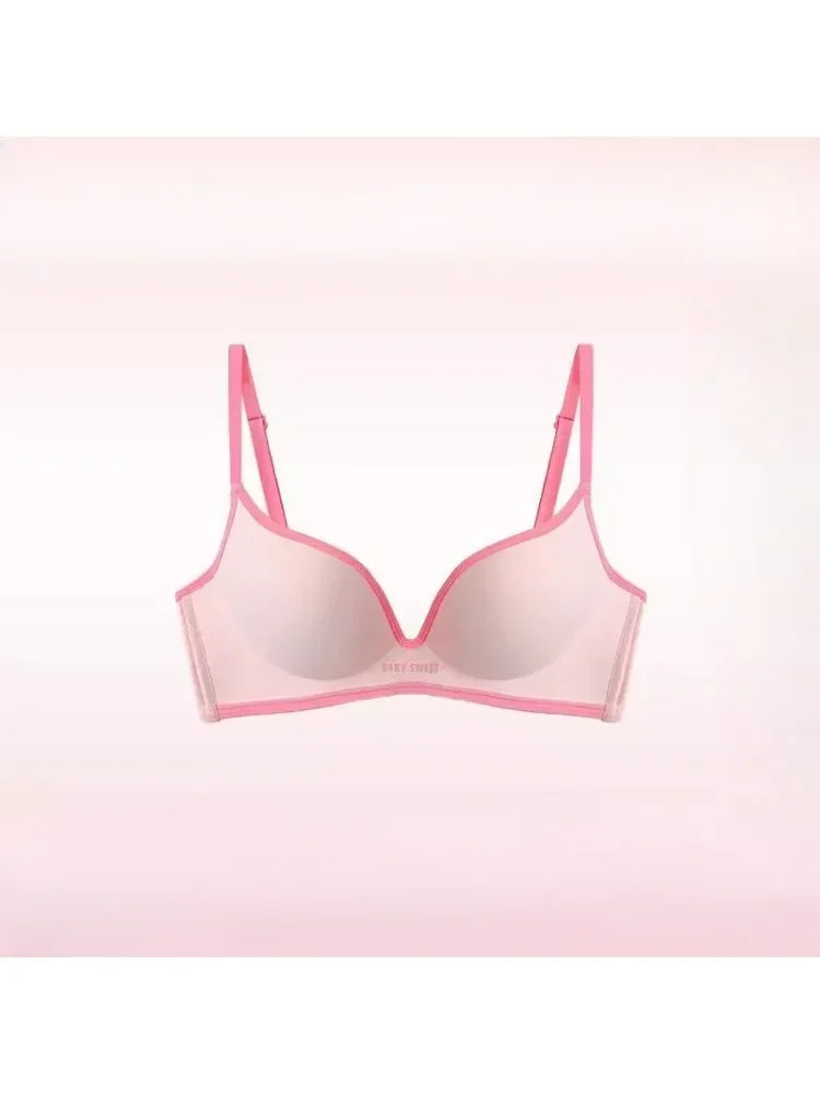 Push Up Seamless Bra for Small Chest | Colorful Dopamine Padded Bralette | Comfort Lift & Sexy Look for Women  Bra and Panty Set