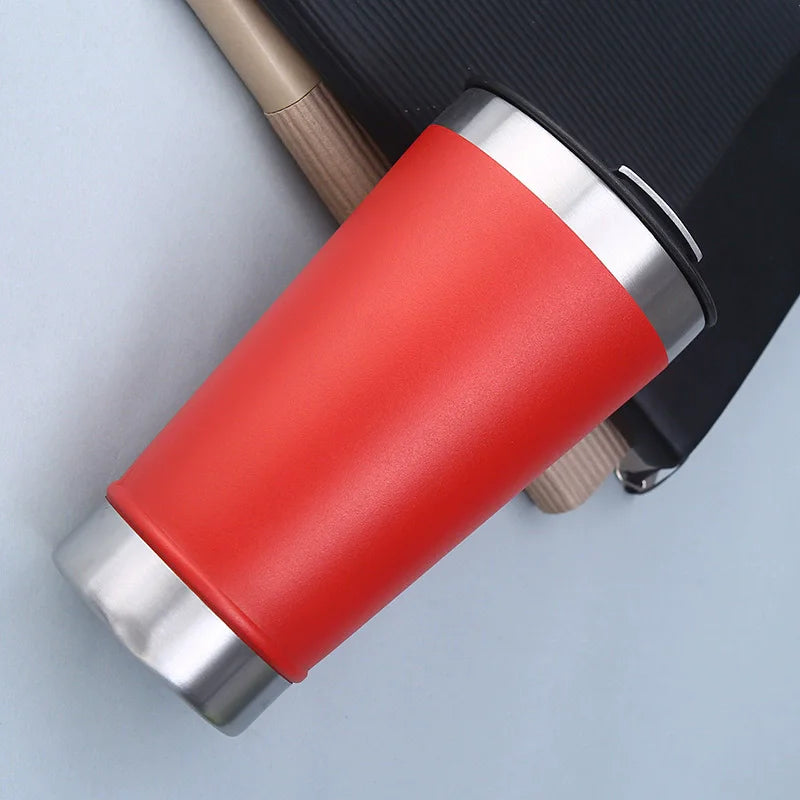 20Pcs/Lot 20OZ Thermal Cup Cold Beer Cups With Opener Lid Stainless Steel Thermos Coffee Mugs For Tea Thermal Tumblers Drinkware