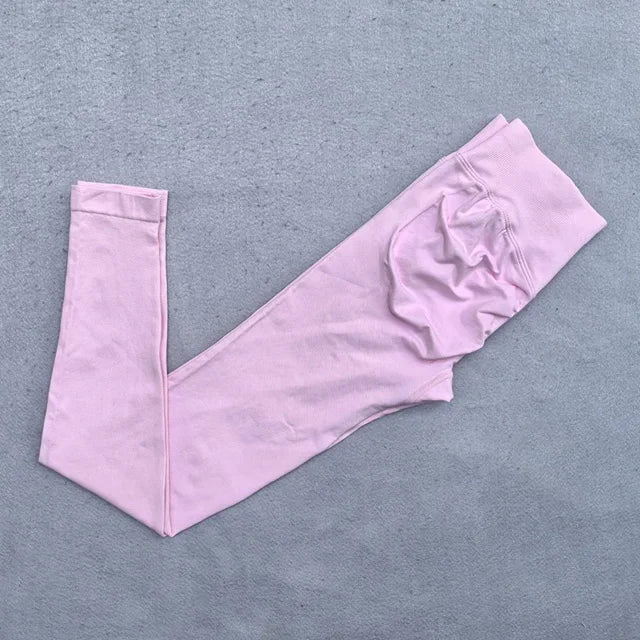 Gym Set 2pcs Women Backless Yoga Bra Top Workout Scrunch Pants Sports Suit Fitness Clothes Seamless Outfits Yoga Leggings