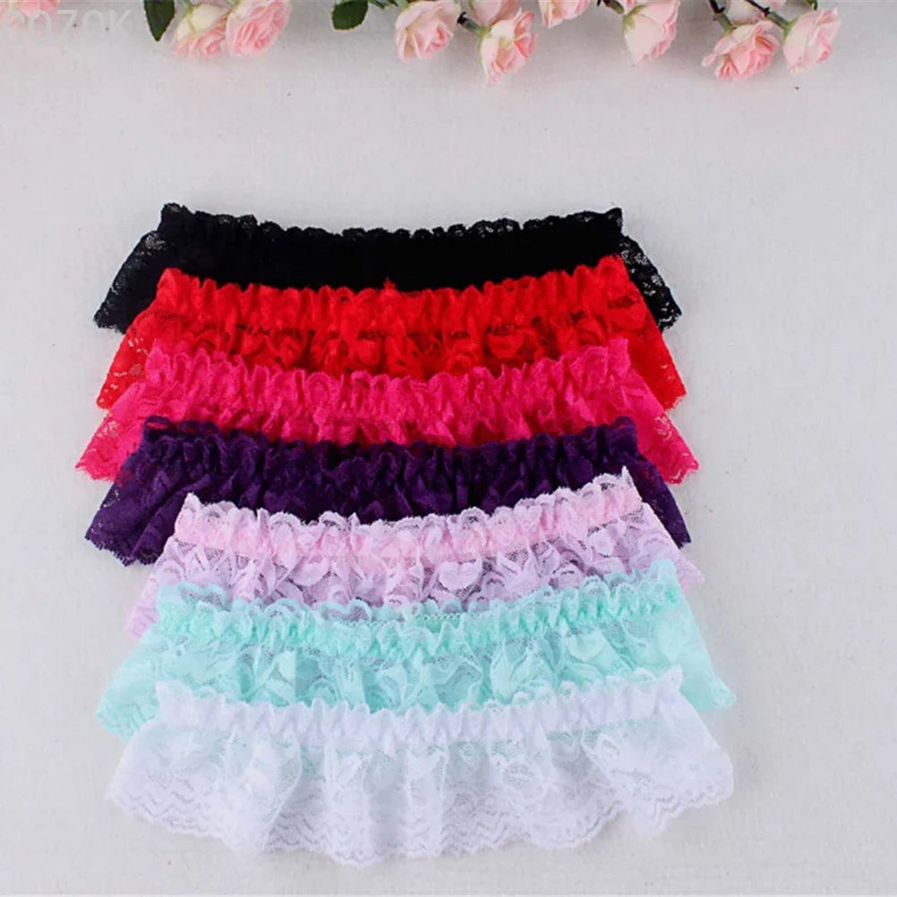 Lingerie Wedding Gift Party Bride Wedding Leg Flower Sexy Lace Elastic Leg Garter Belt With Ribbon Bow Suspender Thigh Harness