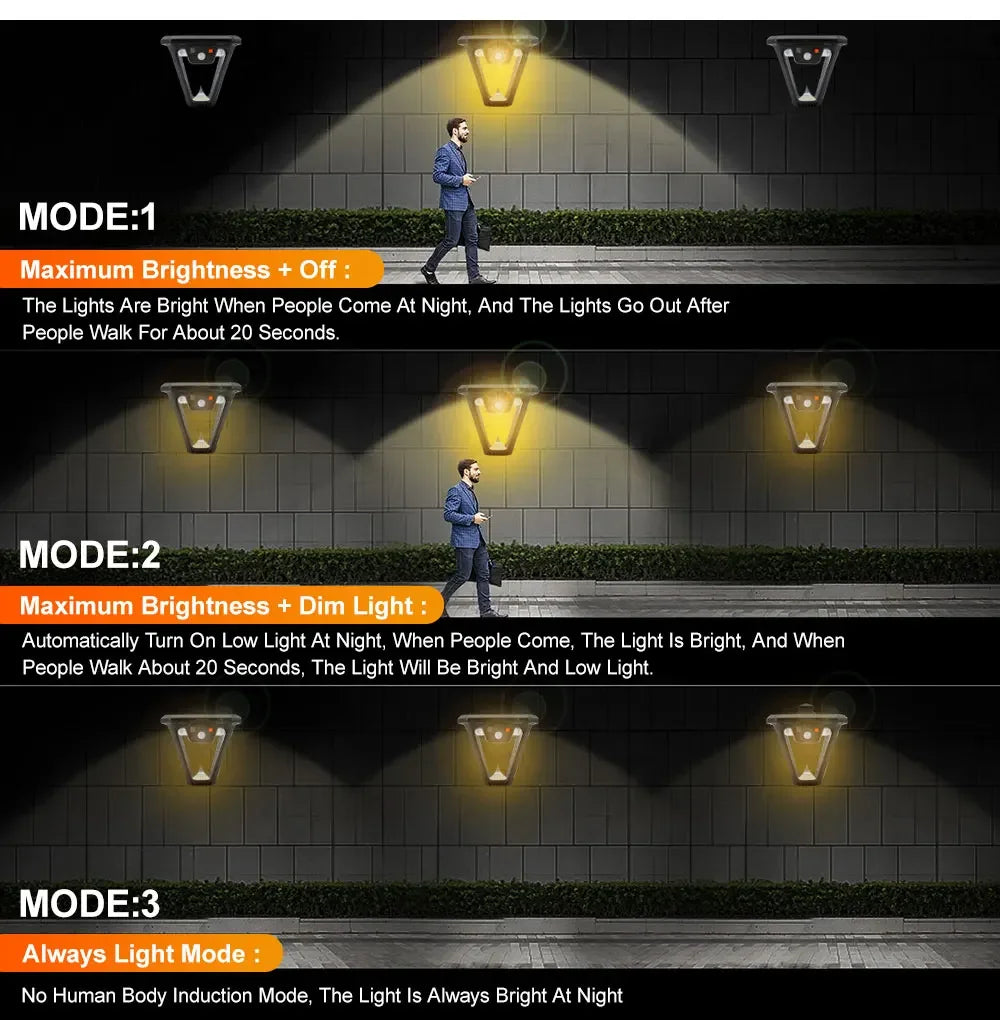 Solar Outdoor Lights Motion Sensor Wall Lamp LED Lighting Externo Waterproof Bulb Retro Garden Christmas Decoration Street Light