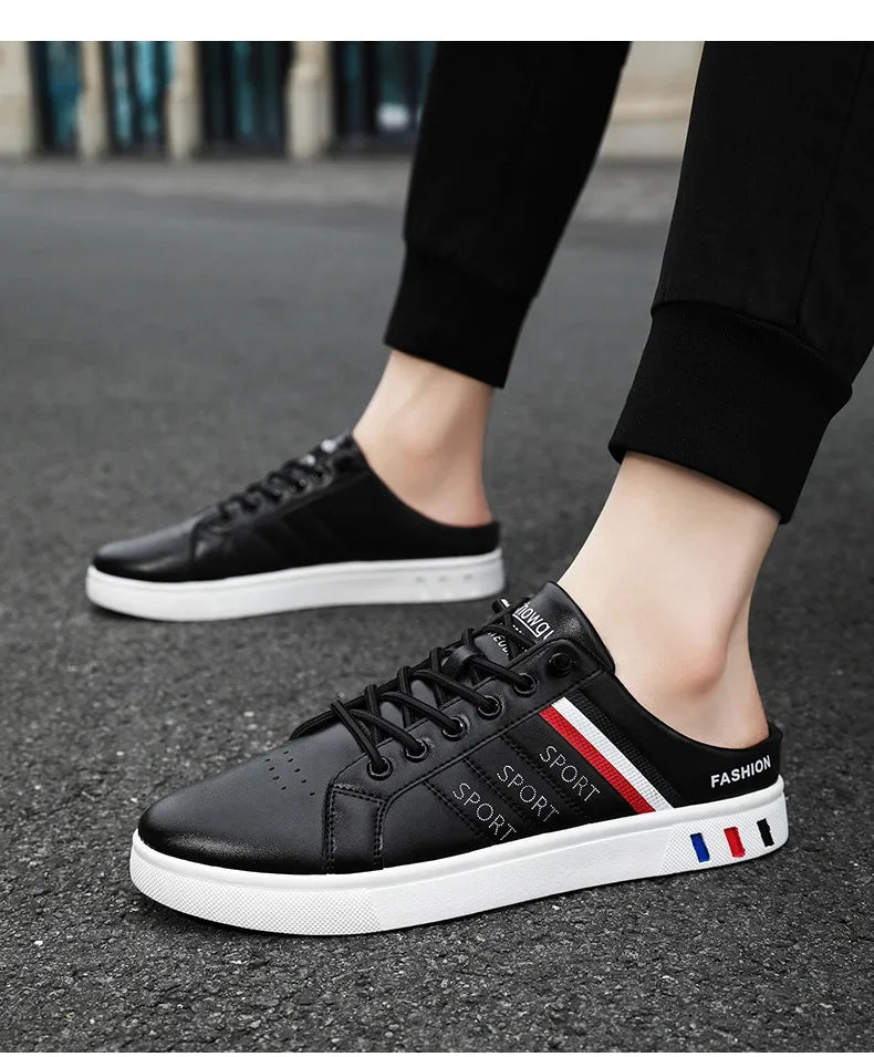 Summer Must-Haves High - End Men's Half Slippers, Fashion - Forward Flat Sneakers for Summer Designer Shoes Men