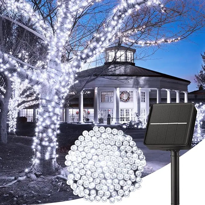 LED Solar String Lights Fairy Lights 8 Lighting Modes Waterproof Suitable for Outdoor Gardens Weddings Parties Dances