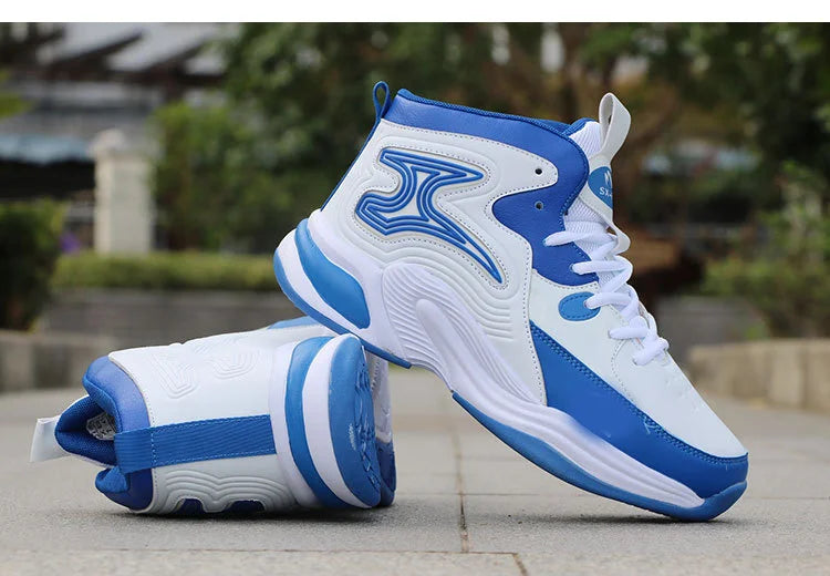 Men's High-Top Basketball Shoes New Wear-Resistant Sports Sneakers Athletic Outdoor Casual Training Boots