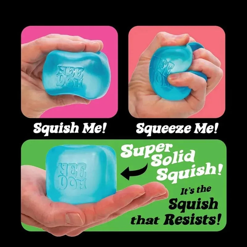 Needoh Nice Cube Sensory Stress Reliever Fidget Tool for Anxiety &Focus Desk Sensory Cube for Adults & Anti-Anxiety Squeeze Kids