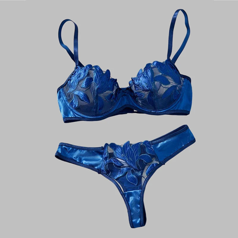 Lingerie Women Set Ultrathin Bra Briefs Set Push Up Bra Sexy Lingerie Female Underwear Seductive Lenceria set Intimate Underwear