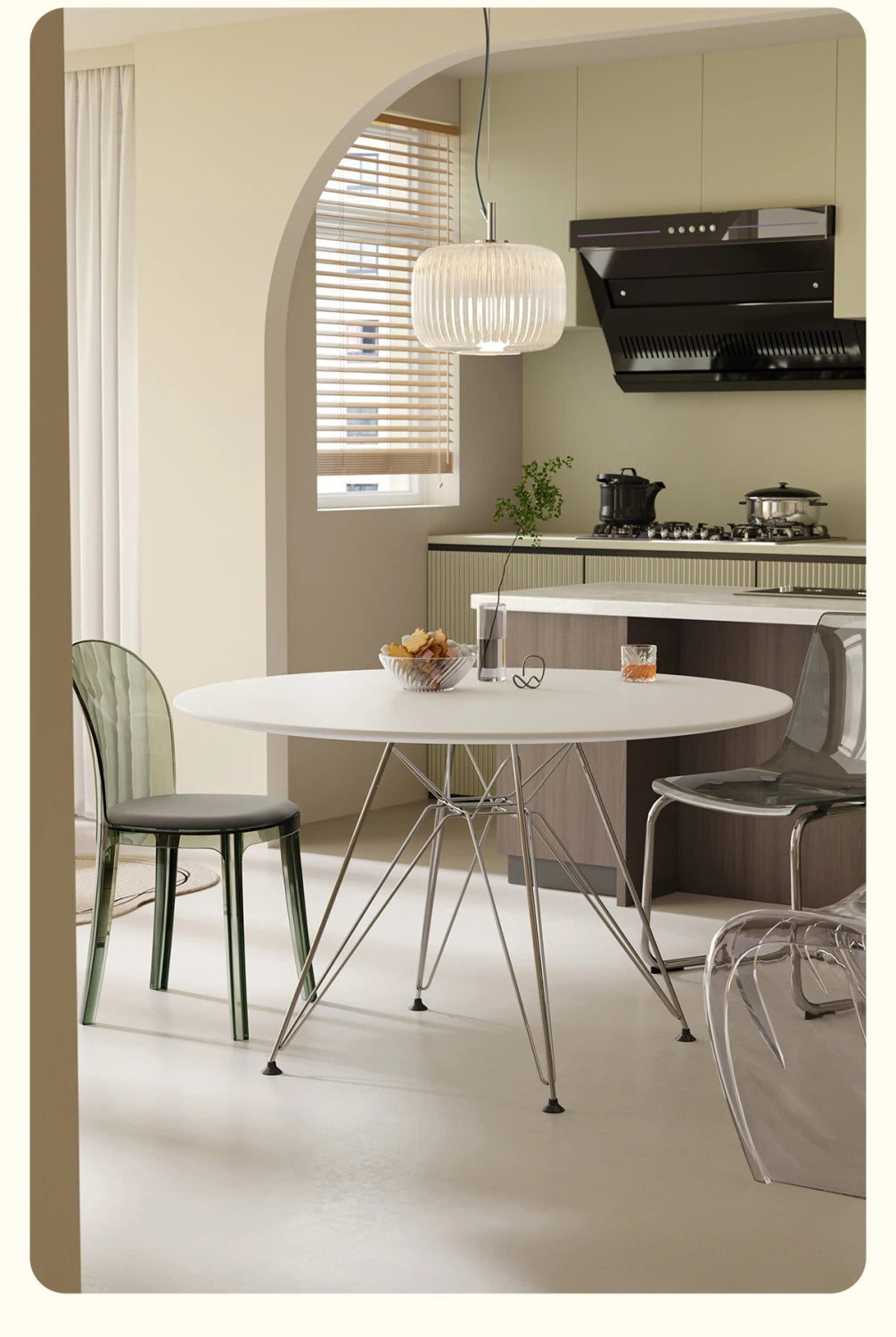 Portable Dining Table Folding Round Tables Kitchen Simple Removable Space Saves Modern Living Room and Dining Room Furniture