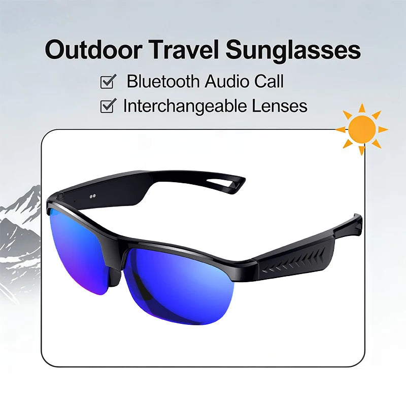 Fashion Bluetooth Smart Glasses Men Women Intelligent Noise ReductionBOSS Sound Chamber Speaker Clear Call UV Protection Lens