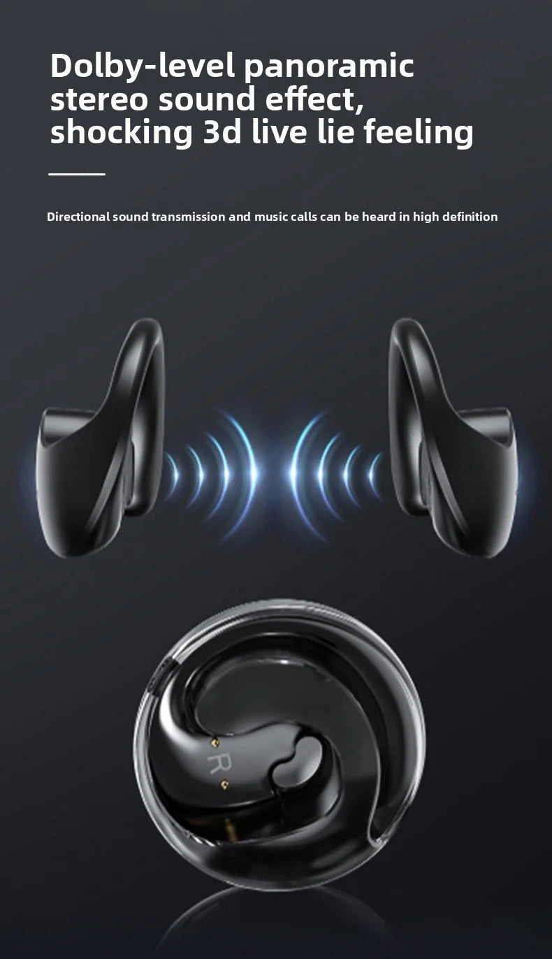 Bluetooth wireless headphones - bone conduction - touch control - non-intrusive earpiece - extremely long battery life