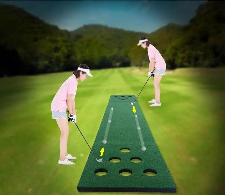 Golf Pong Putting Game Set with Front Border for Indoor & Outdoor,Training Aid for Backyard, Party, Office