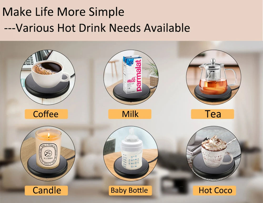 Cup Warmer USB Cup Heater Coffee Mug Warmer For Home Office Electric Heating Coaster Desktop Milk Tea Cup Warmer Heater