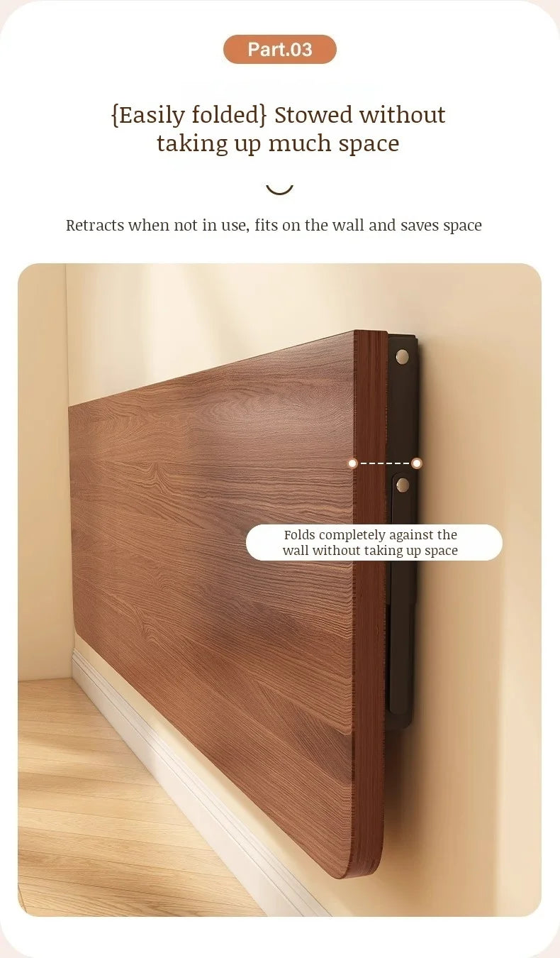 Household Wall Mounted Foldable Desk Waterproof and Anti Fouling Panel Multi Functional Suspended Wall Table