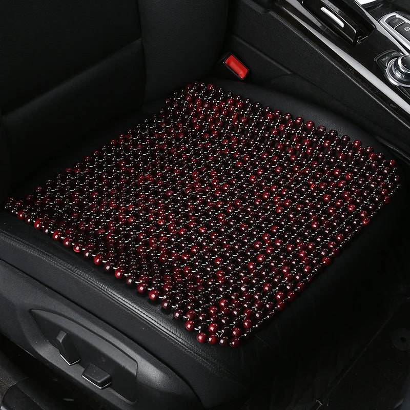 Summer  Wooden Bead Seat Cushion  Stitched by Hand  Comfortable and Breathable  Suitable for Office, Home and Car