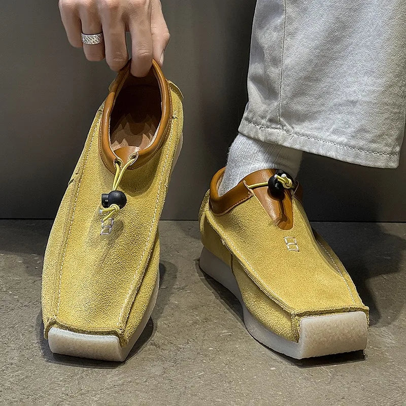 square toe suede loafers shoes for man luxury designer shoes casual sneakers for man skateboard mocasines