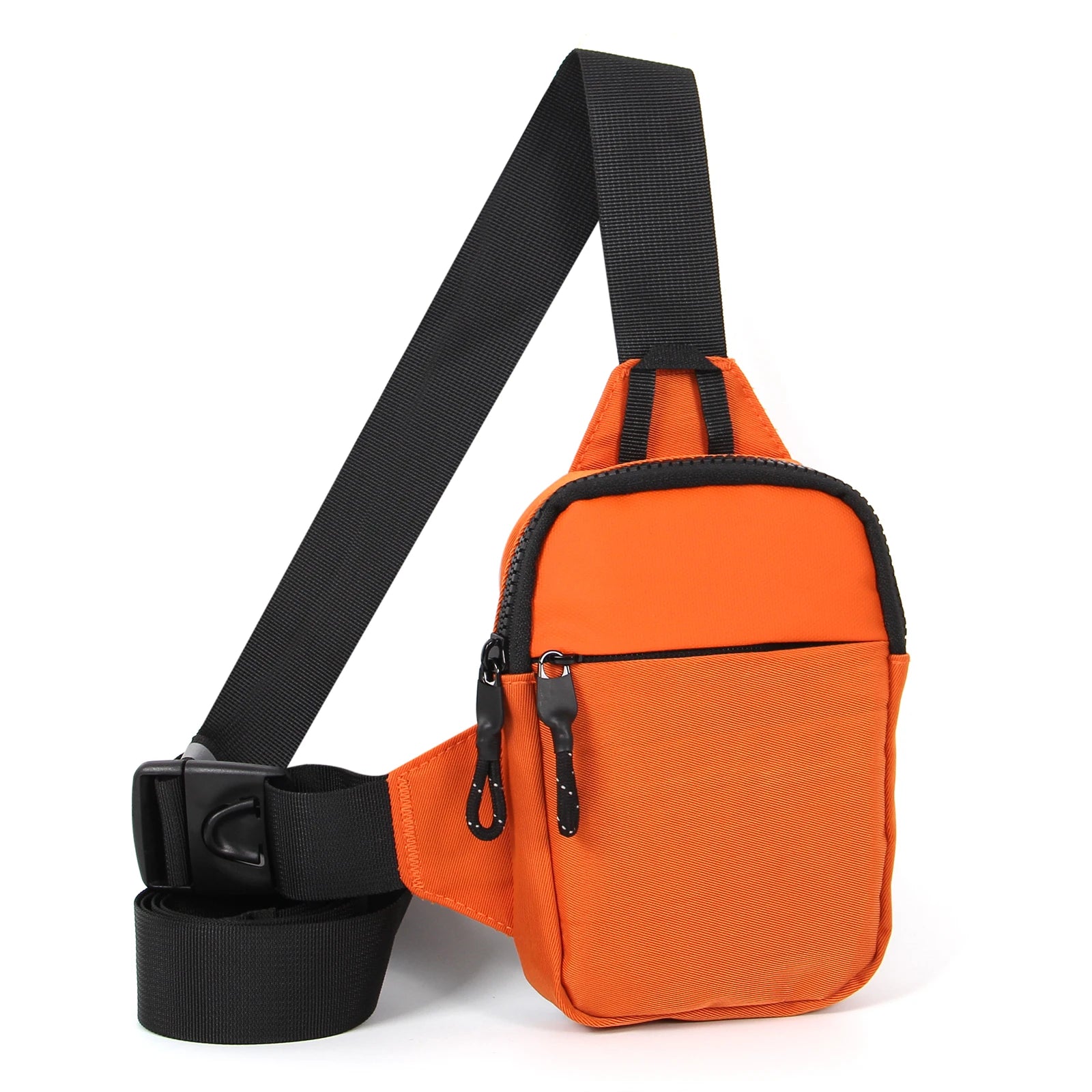 Casual Men Shoulder Chest Bag Nylon Waterproof Outdoor Sport Running Cycling Belt Bag Large Capacity Travel Phone Pouch Bag