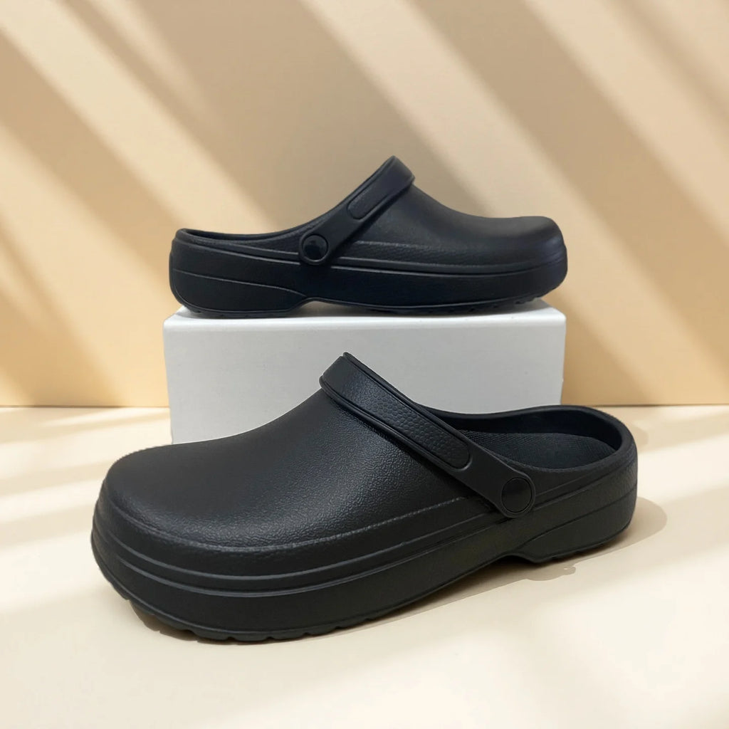 Men's Sandals with Built-In Insoles, Comfortable, Lightweight, Waterproof Chef Work Shoes, Women's Nurse Shoes, Garden Slippers