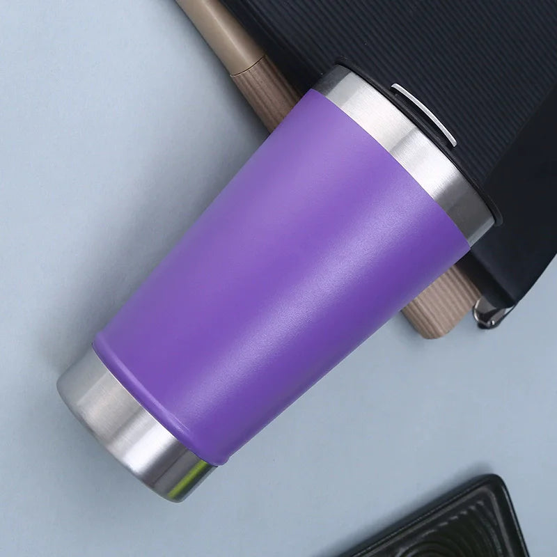 20Pcs/Lot 20OZ Thermal Cup Cold Beer Cups With Opener Lid Stainless Steel Thermos Coffee Mugs For Tea Thermal Tumblers Drinkware