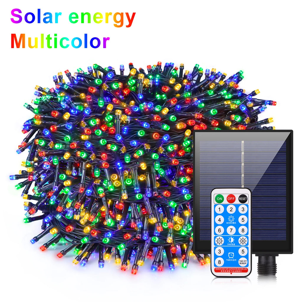 10M-100M Solar Outdoor Lights Waterproof Fairy Light String Waterproof Christmas Lights Garland Party New Year Wedding Decoratio