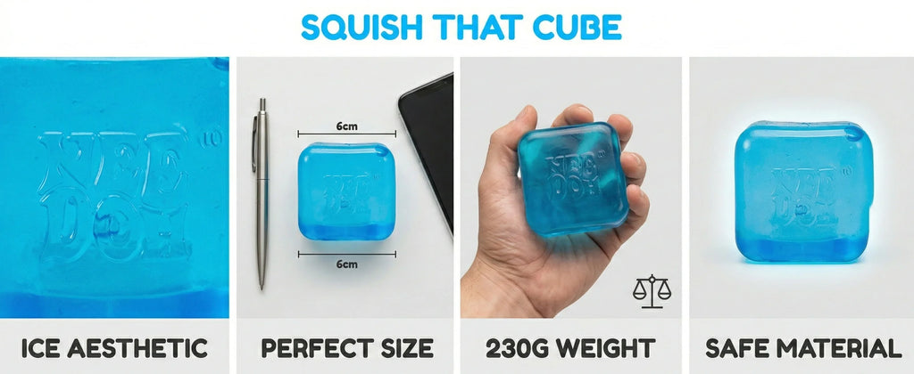 Needoh Nice Cube Sensory Fidget Toy Stress Anxiety Relief Focus Desk Toy Adults Kids Portable Decompression Cube Multiple Styles