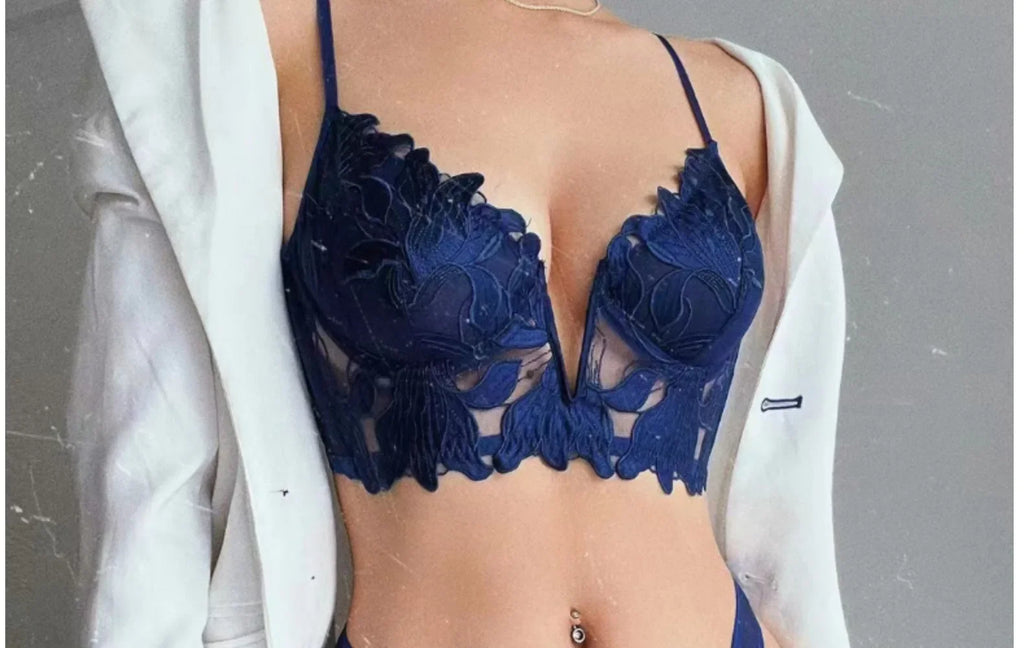Women Lace Lingerie Set Elegant Sexy Bra Set See Through Underwear Ventilate Ladies Bra and Panty Set