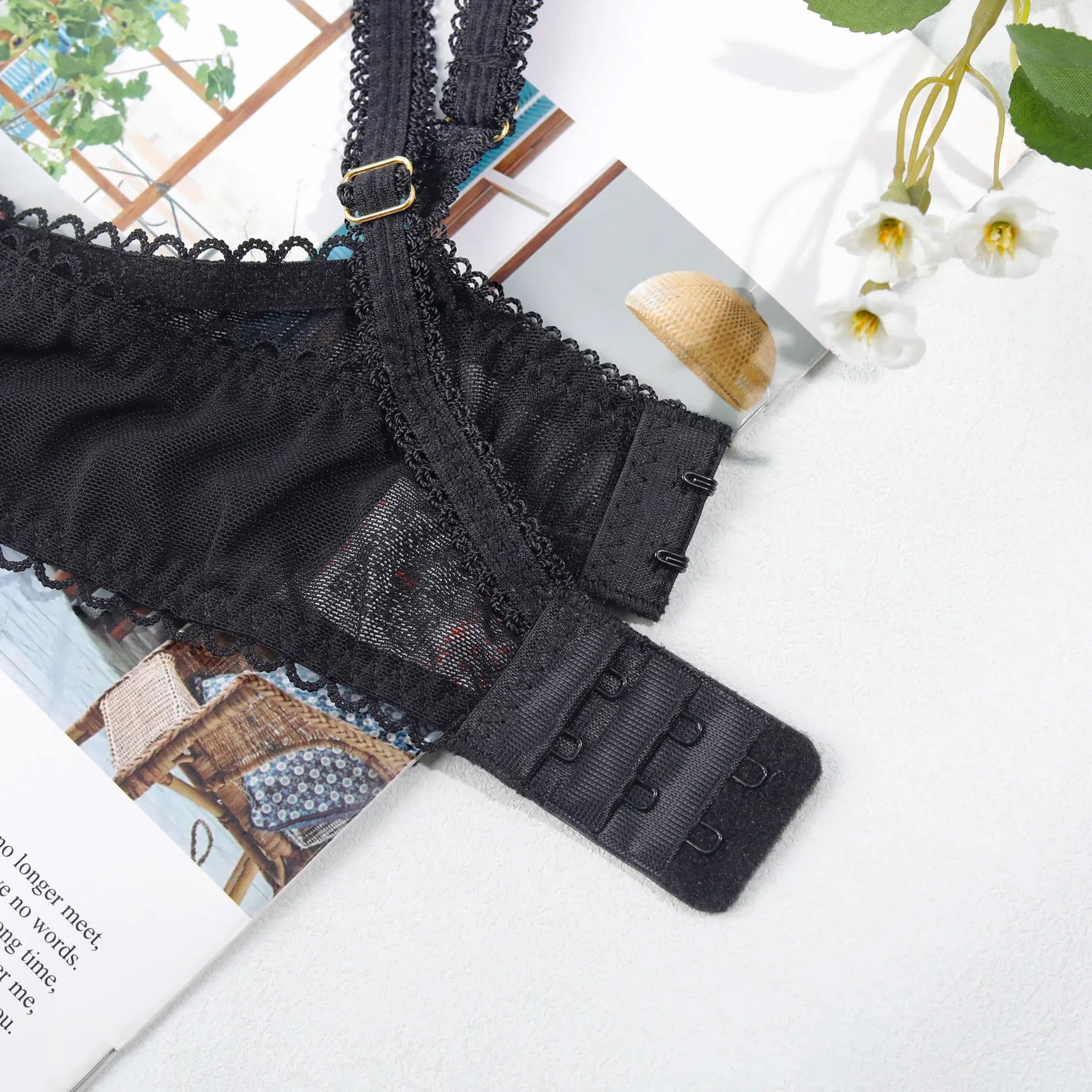 Lingerie Women Sets Sexy Night See Through Lace Bra Panty Set Floral Garter Underwear Intimate Outfit Exotic Clothing