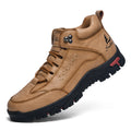 Men's High-Top Round-Toe Fashion Boots Lace-Up Outdoor Hiking Shoes Spring/Fall Thick-Sole Casual Oversized Men's Shoes