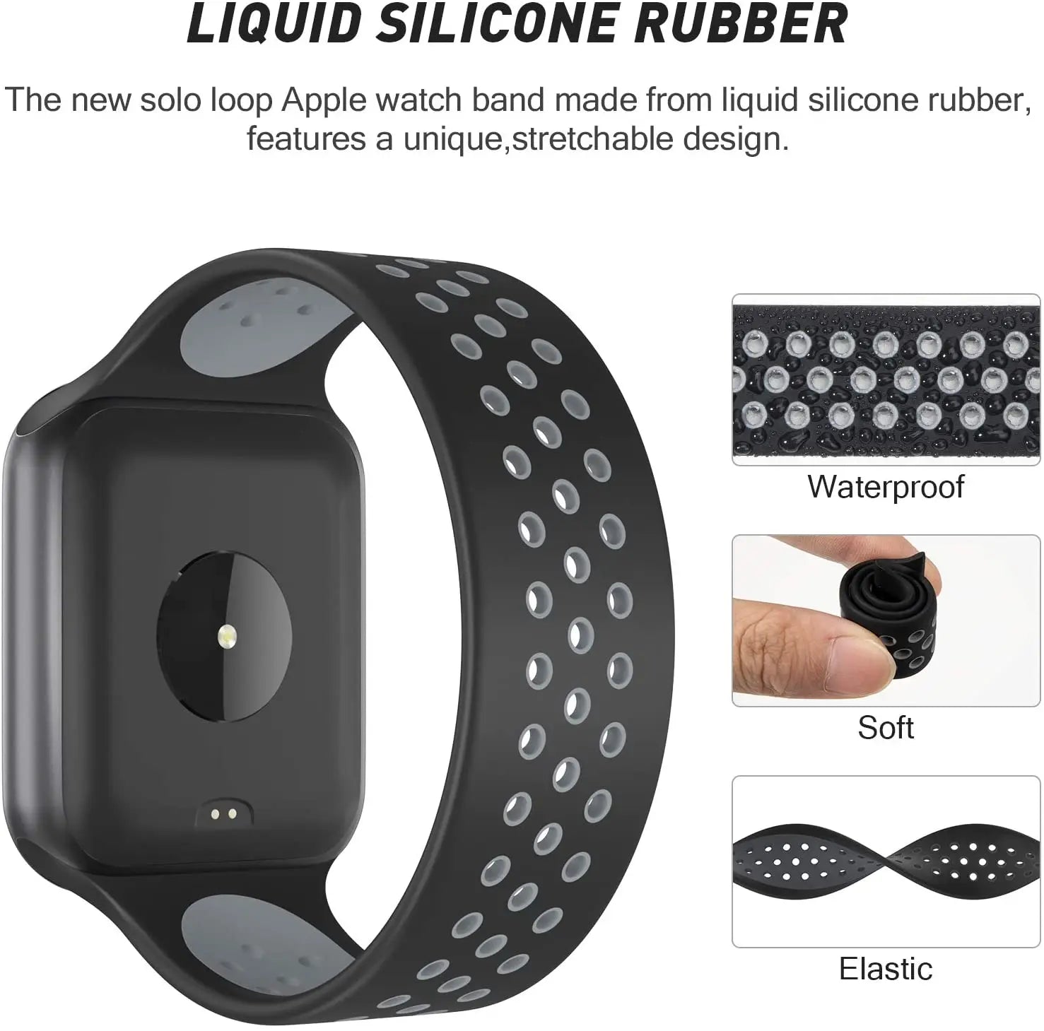 Solo Loop for Apple Watch band 44mm 40mm 45mm 41mm 49mm 46mm 42mm Silicone bracelet iWatch Series SE 6 7 8 ultra 2 3 10 11 strap