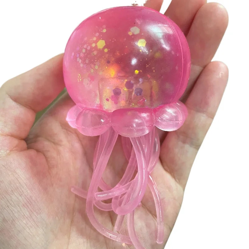 Needoh Jellyfish Maltose Squishy Toy Soft Colors Cute Jelly Fish Modeling Stress Relief Relax Fun Toy for Friends Gifts