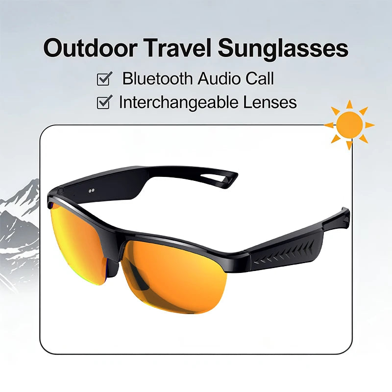 Fashion Bluetooth Smart Glasses Men Women Intelligent Noise ReductionBOSS Sound Chamber Speaker Clear Call UV Protection Lens