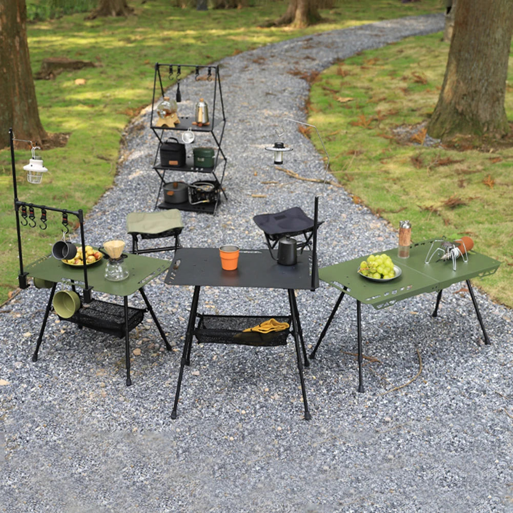 Folding Workbench Legs Metal Foldable Camping Table Legs Adjustable Height Furniture Legs DIY Camping Equipment Outdoor Travel