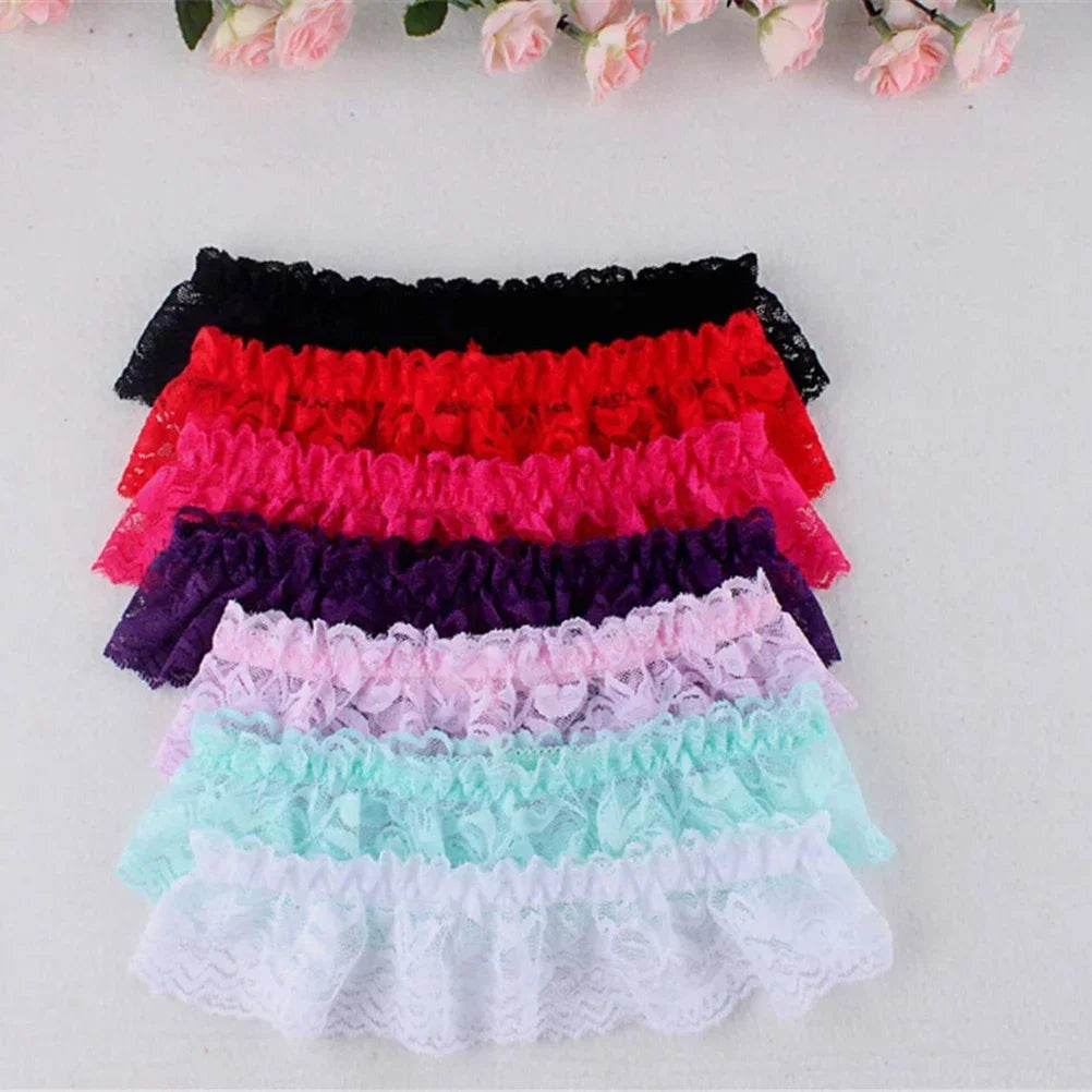 Lingerie Wedding Gift Party Bride Wedding Leg Flower Sexy Lace Elastic Leg Garter Belt With Ribbon Bow Suspender Thigh Harness