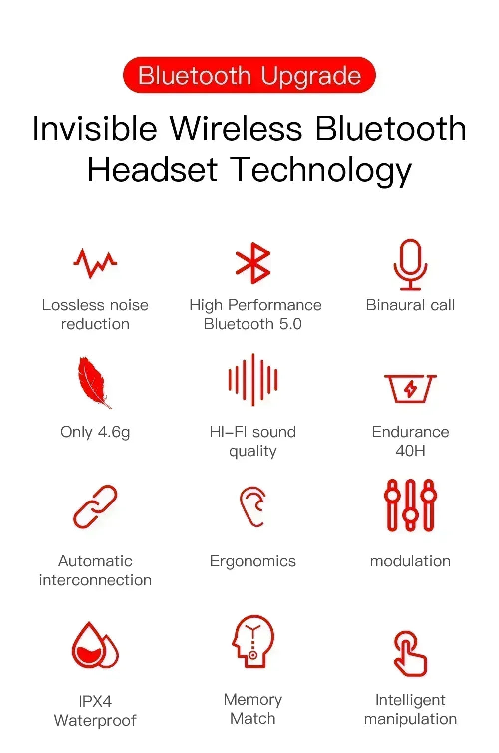 Bluetooth Earphones 5.3 Wireless bluetooth headset Noise Cancelling Headsets With Microphone Headphones for all smartphones