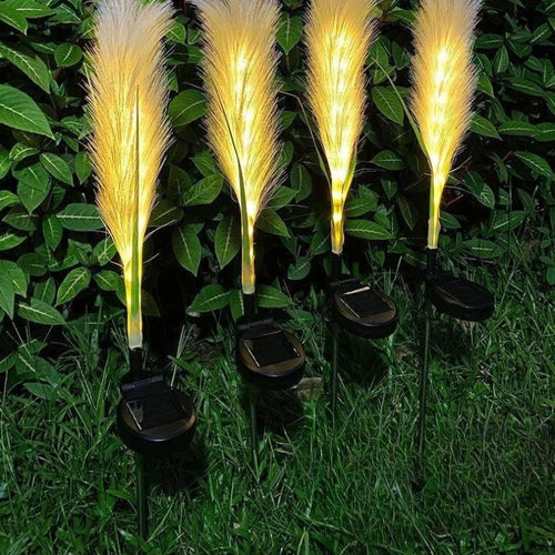 1-4 LED Solar Garden Lights Outdoor Waterproof Reed Light Solar Powered Lamp Christmas Yard Lawn Garden Decoration Path Lighting