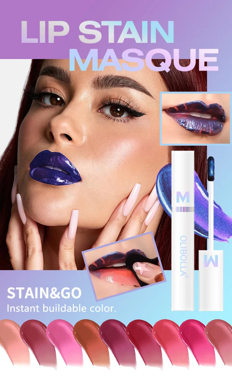 Lip Stain Peel Off  Long Lasting Waterproof Pink Lip Tint Transfer Proof Non Stick Cup Natural Women Cosmetics Makeup 7 colors