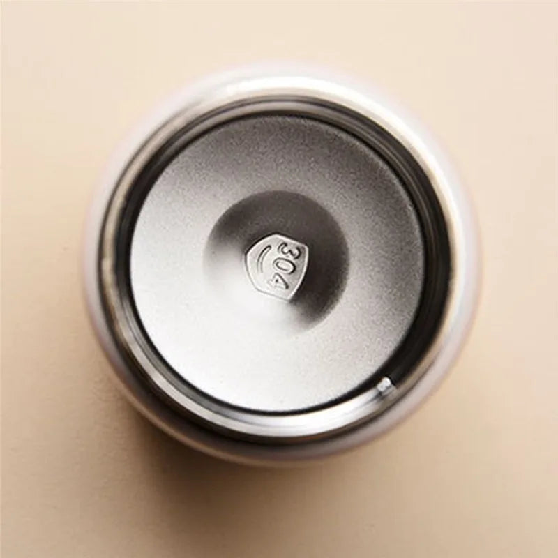 PortableThermal Cup Double Wall Travel Mug Creative Wood Grain Mini Cups Stainless Steel Vacuum Insulated Bottle