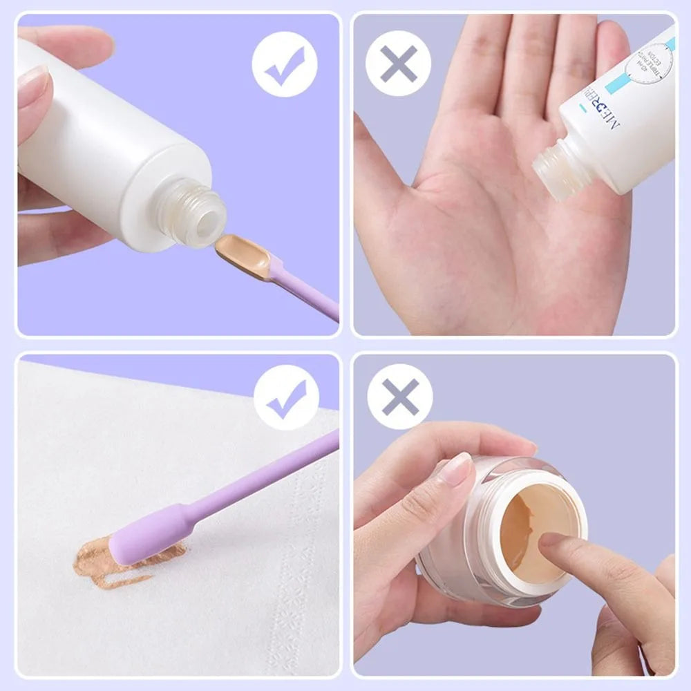 Face Mask Brush Cosmetic Last Drop Scoop Beauty Tools Silicone Spatula Deep Bottle Scraper Cosmetics Spoon Makeup Brushes