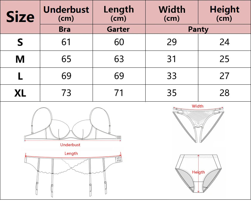 Sexy Embroidery Lace Lingerie Floral Bra Panty Garter Sets Transparent Ultra Thin Bra Briefs Set Exotic Luxury Design Underwear