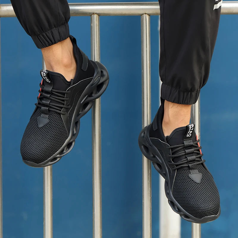 Work Safety Shoes Men Lightweight Indestructible Work Sneakers Security Steel Toe Shoes Safety Protective Boots Roofing Shoes