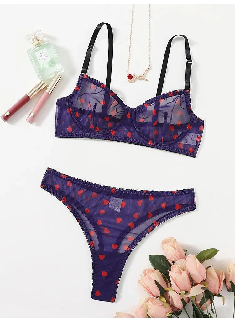 Female Lingerie Sexy Lingerie for Women Body Shorts Push-up Bra Woman Underwear Transparent Intimate Lingerie Set